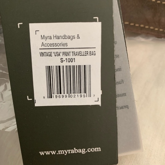 Myra Handbags & Accessories VINTAGE "USA" PRINT TRAVELLER BAG S-1001 8 19699 - Picture 5 of 6